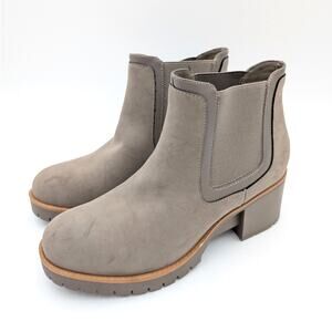 MIA Amore Brunaa Platform Chelsea Boots Round Toe Women's Taupe Size US10 EU41
